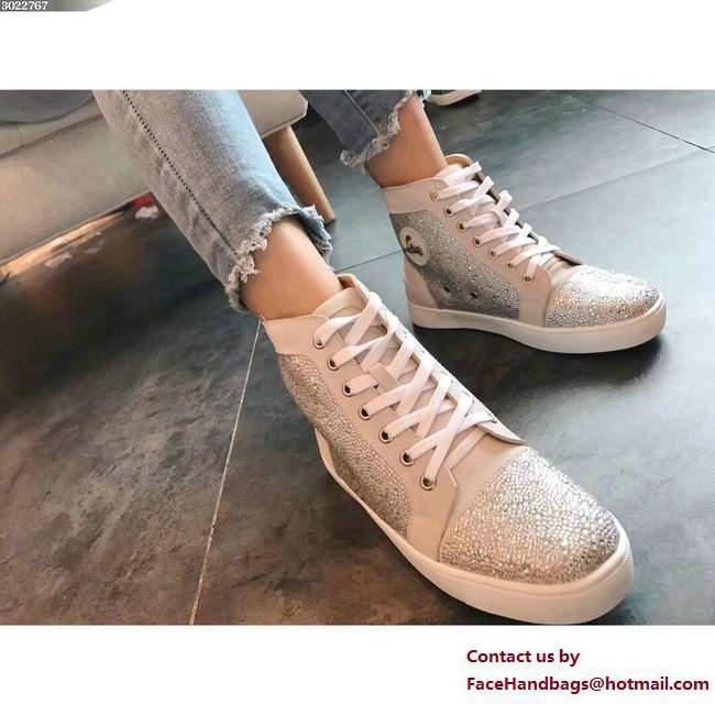 Christian Louboutin Louis Strass Sneakers White 2017