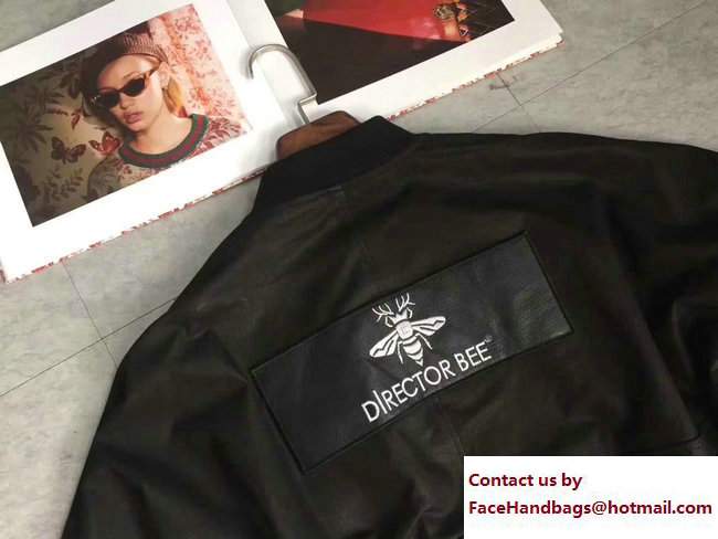 Dior Director Bee Leather Jacket 2017