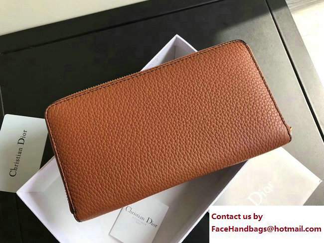 Dior J'adior Voyageur Croisiere Wallet Grained Caramel 2017