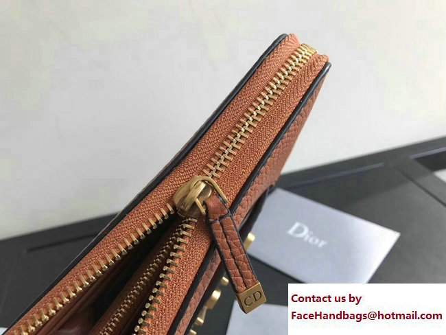 Dior J'adior Voyageur Croisiere Wallet Grained Caramel 2017