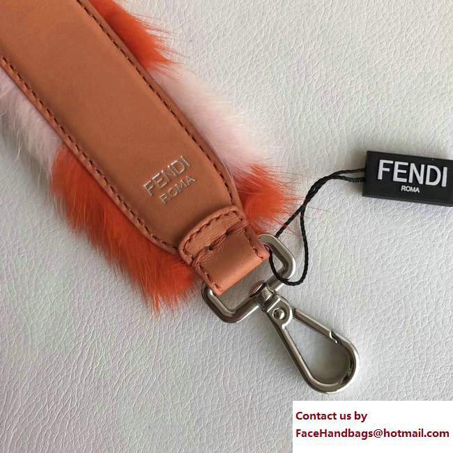 Fendi Mini Short Shoulder Strap You Mink Fur Orange/Pink 2017