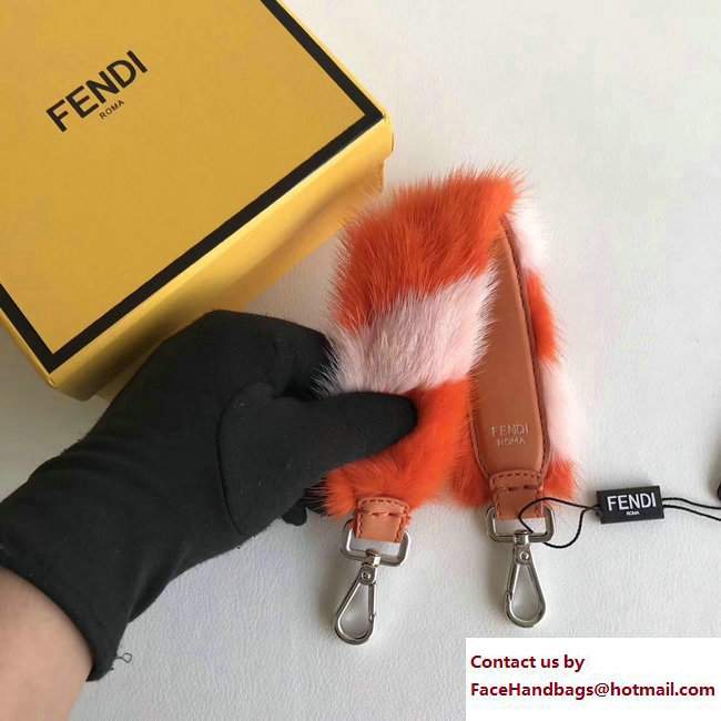 Fendi Mini Short Shoulder Strap You Mink Fur Orange/Pink 2017