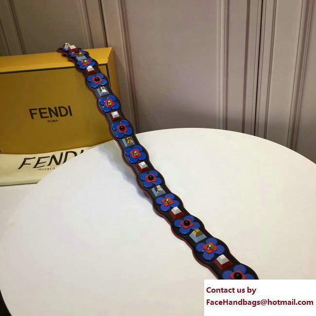 Fendi Shoulder Strap You Studs And Flowerland Flowers Blue 2017