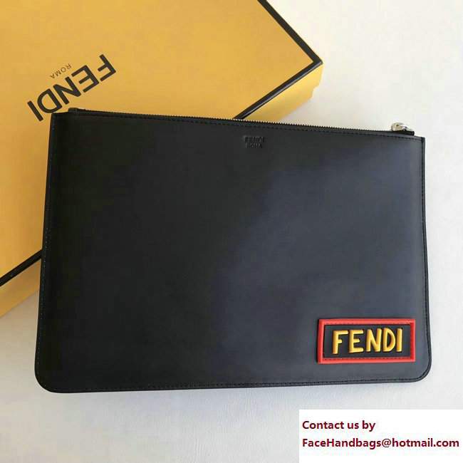 Fendi Vocabulary LOVE Inlay Pouch Clutch Bag 2017