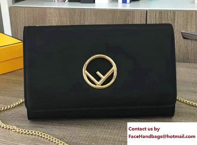 Fendi Wallet On Chain Woc Mini Bag Black With Logo 2017