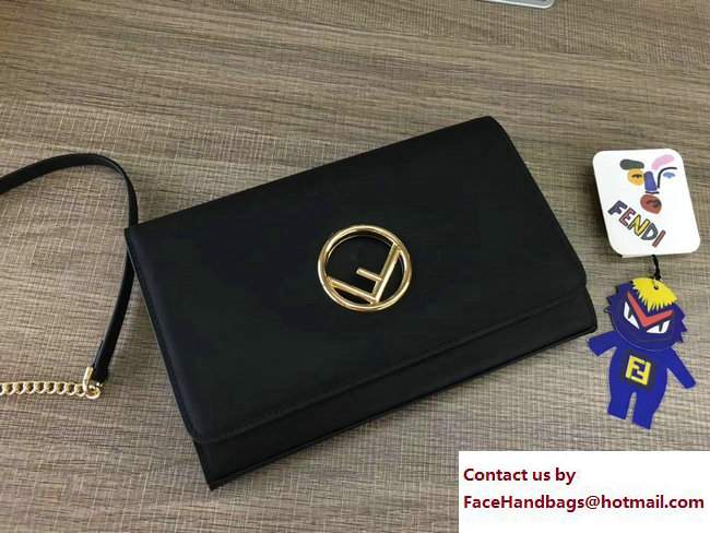 Fendi Wallet On Chain Woc Mini Bag Black With Logo 2017