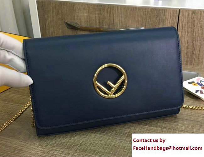 Fendi Wallet On Chain Woc Mini Bag Blue With Logo 2017