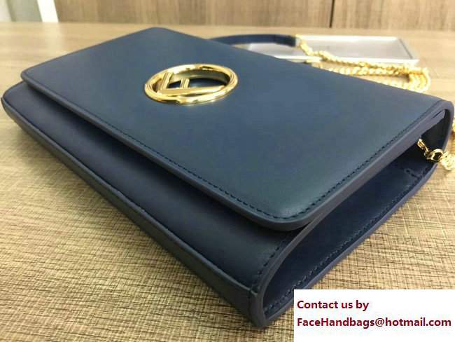 Fendi Wallet On Chain Woc Mini Bag Blue With Logo 2017