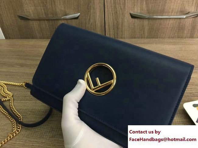 Fendi Wallet On Chain Woc Mini Bag Blue With Logo 2017