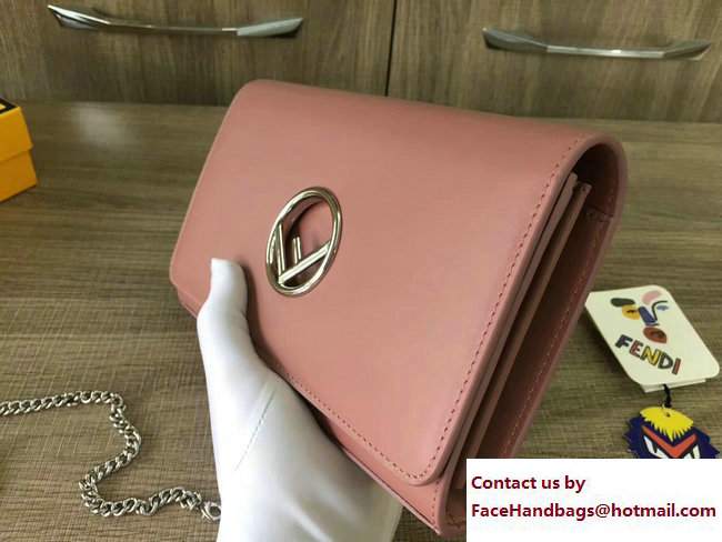 Fendi Wallet On Chain Woc Mini Bag Pink With Logo 2017