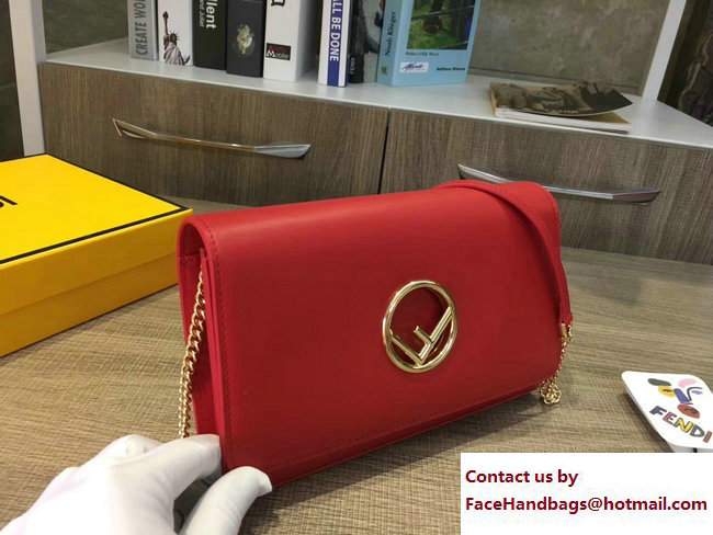 Fendi Wallet On Chain Woc Mini Bag Red With Logo 2017