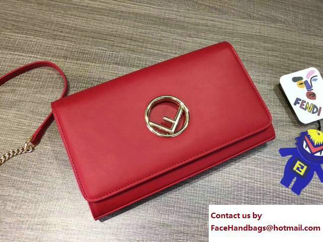 Fendi Wallet On Chain Woc Mini Bag Red With Logo 2017