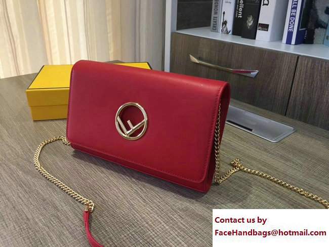 Fendi Wallet On Chain Woc Mini Bag Red With Logo 2017