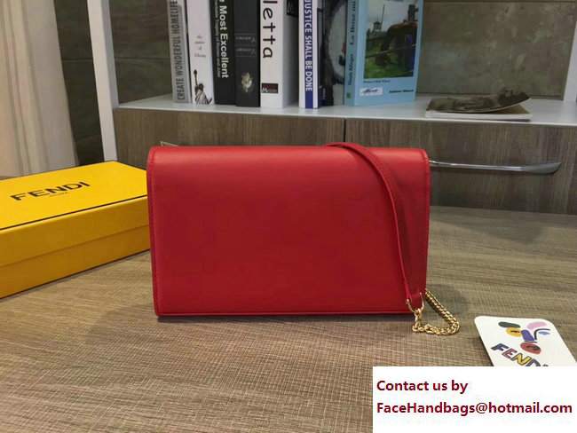 Fendi Wallet On Chain Woc Mini Bag Red With Logo 2017