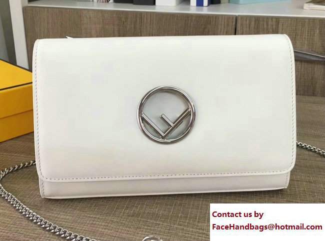 Fendi Wallet On Chain Woc Mini Bag White With Logo 2017