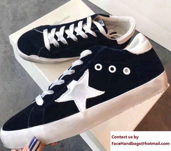 Golden Goose Deluxe Brand GGDB Velvet Super Star Lovers Sneakers Black 2017