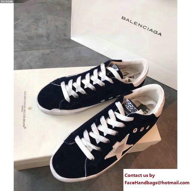 Golden Goose Deluxe Brand GGDB Velvet Super Star Lovers Sneakers Black 2017