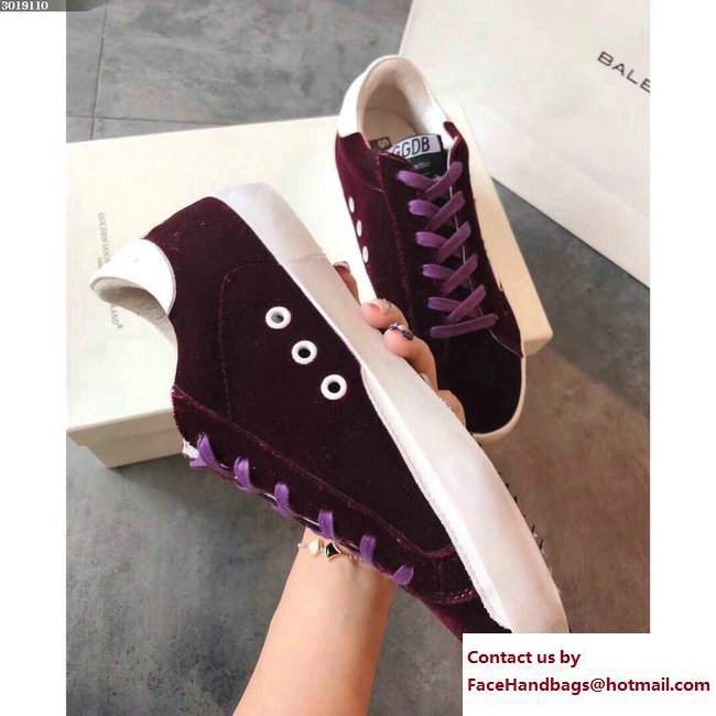 Golden Goose Deluxe Brand GGDB Velvet Super Star Lovers Sneakers Purple 2017