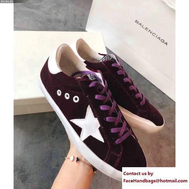 Golden Goose Deluxe Brand GGDB Velvet Super Star Lovers Sneakers Purple 2017