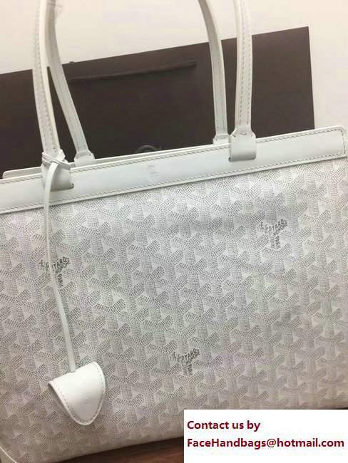 Goyard Bellechasse Biaude Tote Bag White