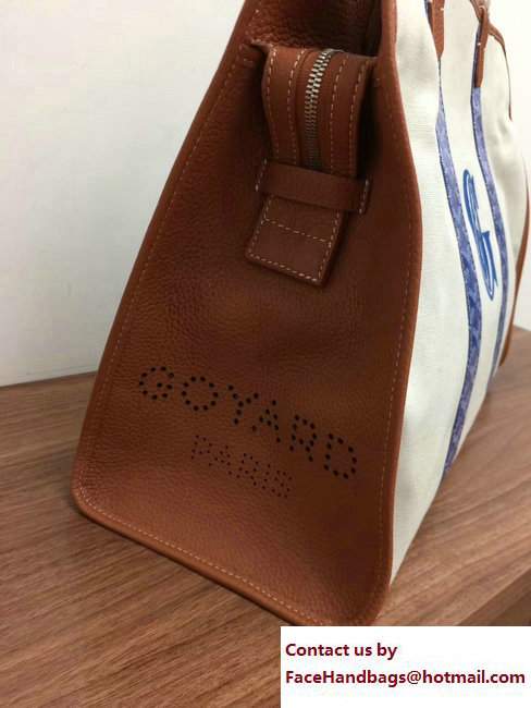 Goyard Logo Print Sac Hardy Pet Bag Blue