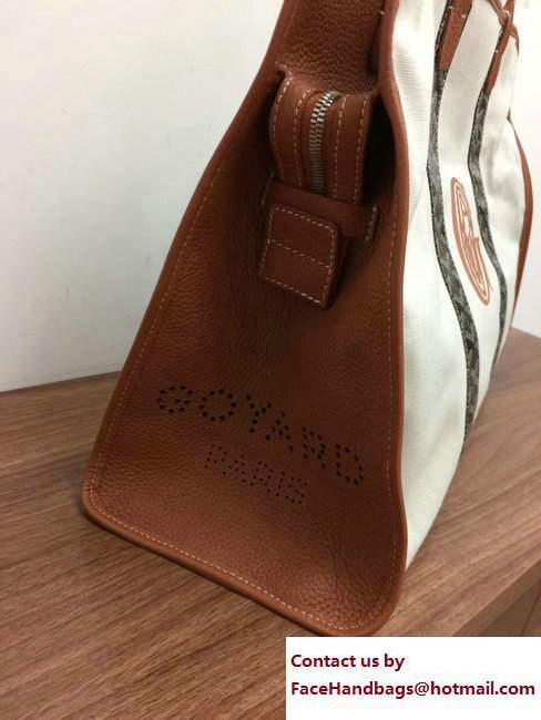 Goyard Logo Print Sac Hardy Pet Bag Brown