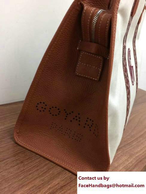 Goyard Logo Print Sac Hardy Pet Bag Burgundy