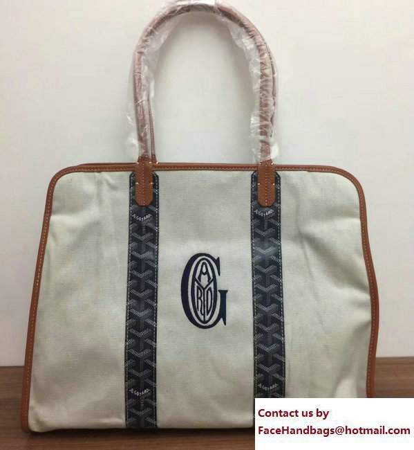 Goyard Logo Print Sac Hardy Pet Bag Dark Blue