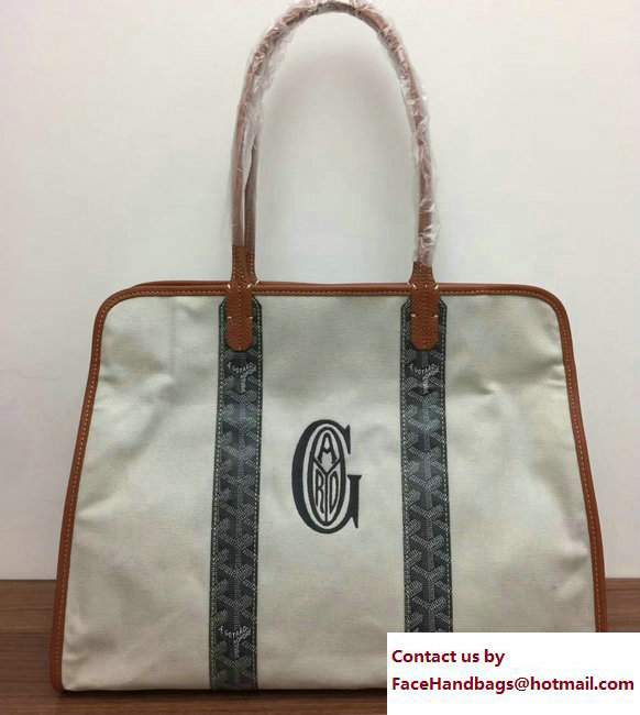 Goyard Logo Print Sac Hardy Pet Bag Gray