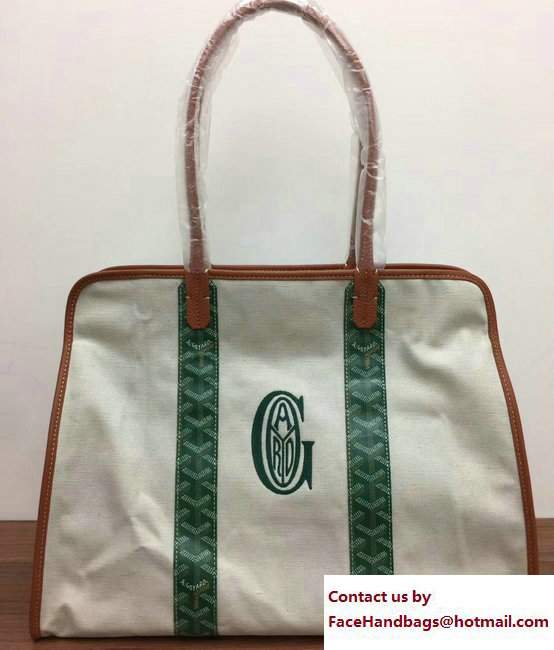 Goyard Logo Print Sac Hardy Pet Bag Green