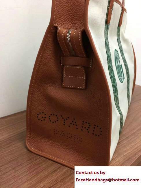 Goyard Logo Print Sac Hardy Pet Bag Green