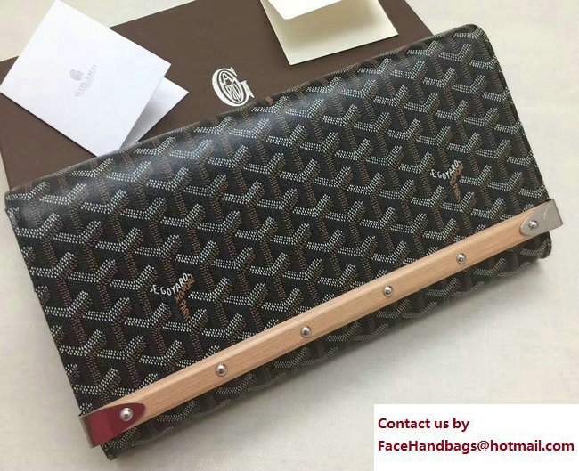 Goyard Monte Carlo Bois Clutch Bag Black