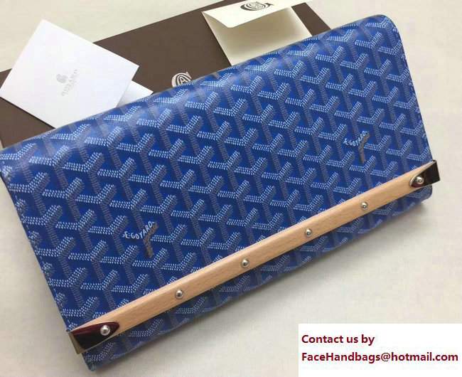 Goyard Monte Carlo Bois Clutch Bag Blue