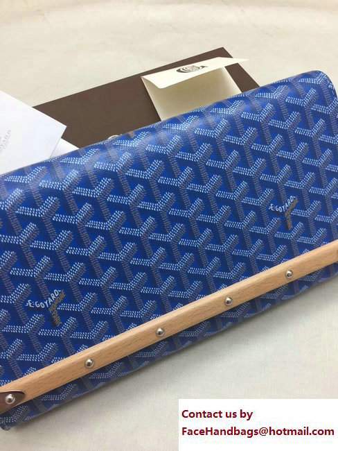 Goyard Monte Carlo Bois Clutch Bag Blue