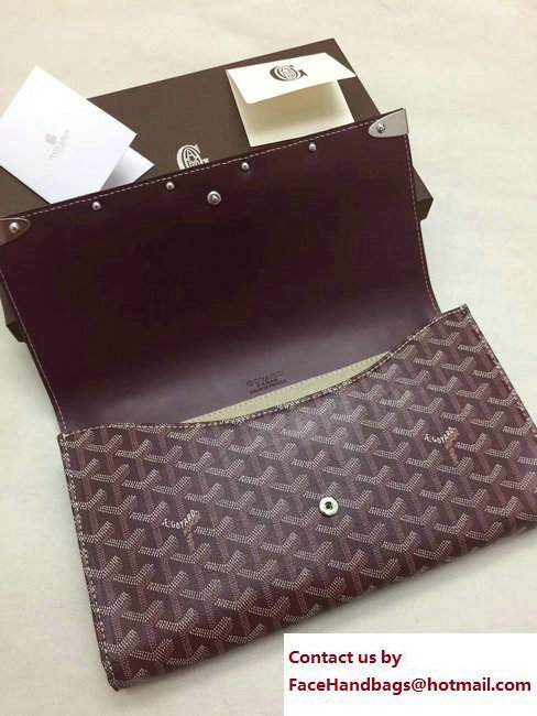 Goyard Monte Carlo Bois Clutch Bag Burgundy