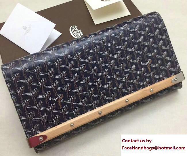 Goyard Monte Carlo Bois Clutch Bag Dark Blue