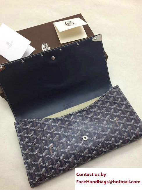 Goyard Monte Carlo Bois Clutch Bag Dark Blue