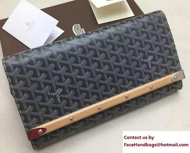 Goyard Monte Carlo Bois Clutch Bag Gray