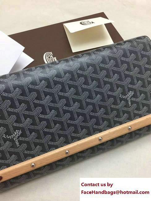 Goyard Monte Carlo Bois Clutch Bag Gray