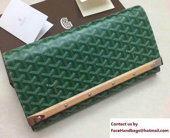 Goyard Monte Carlo Bois Clutch Bag Green