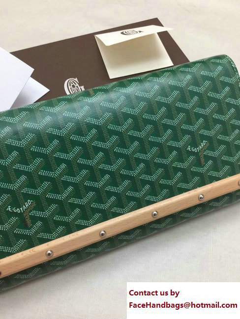 Goyard Monte Carlo Bois Clutch Bag Green