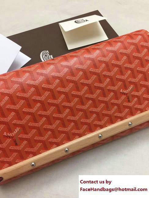 Goyard Monte Carlo Bois Clutch Bag Orange