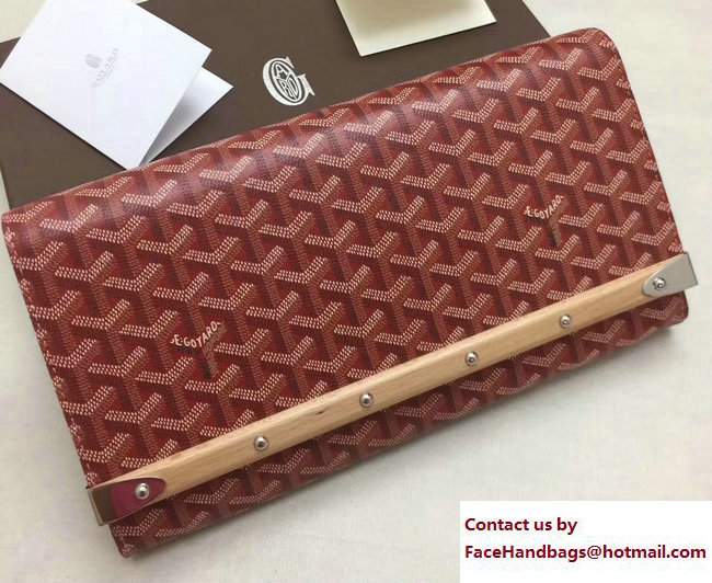 Goyard Monte Carlo Bois Clutch Bag Red