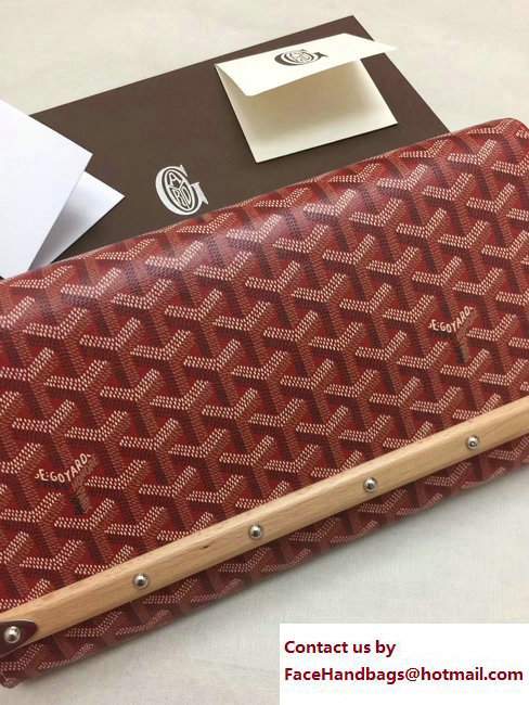 Goyard Monte Carlo Bois Clutch Bag Red