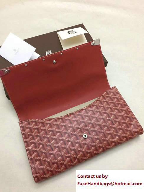 Goyard Monte Carlo Bois Clutch Bag Red