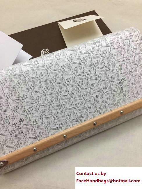 Goyard Monte Carlo Bois Clutch Bag White