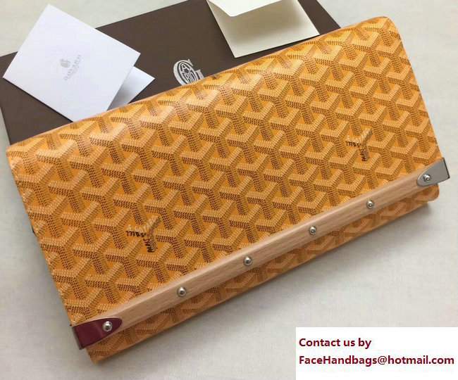 Goyard Monte Carlo Bois Clutch Bag Yellow