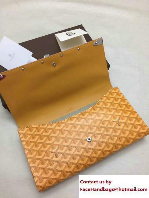 Goyard Monte Carlo Bois Clutch Bag Yellow