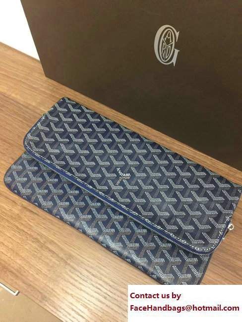 Goyard Sainte Marie Clutch Bag Dark Blue