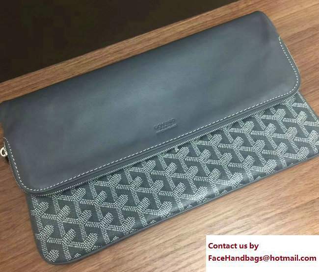 Goyard Sainte Marie Clutch Bag Gray